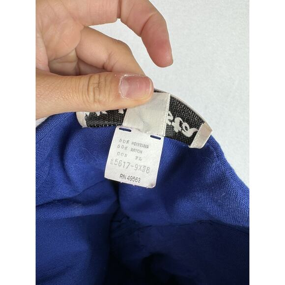 VINTAGE VICTOR COSTA Blue STRAPLESS PROM DRESS GOWN w/ BOW Size 8 1980s - Picture 4 of 4